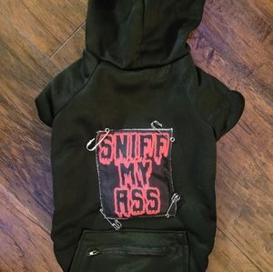 Dog sweatshirt Sniff my a** punk sweatshirt